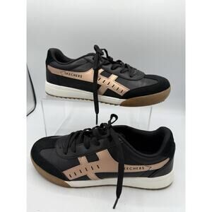 Skechers Zinger Metallic Black Rose Gold Sneakers Women’s Size 7.5